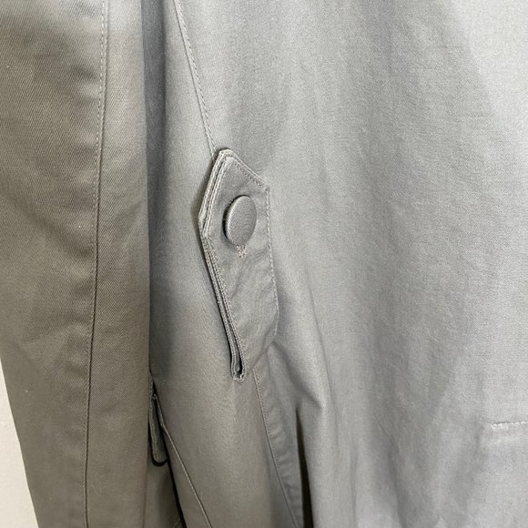 John Varvatos Collection Double Breasted Cotton Trench Coat Green - Picture 9 of 15